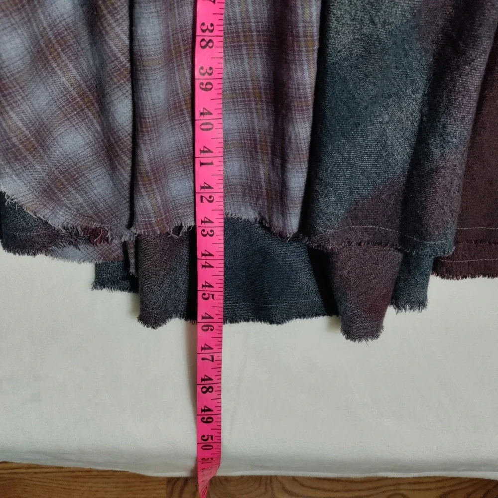 Free People Palma Plaid Flannel Maxi Skirt Size 14 Boho Peasant - Picture 6 of 7